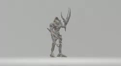 Mech Knight with Dual Claws 3D print model