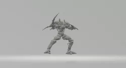 Mech Knight with Dual Joint Blades 3D print model
