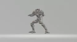 Mech Knight with Dual Swords 3D print model
