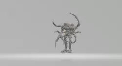 Mech Knight with full Sword Spider 3D print model