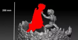 Mecha Frieza vs future trunks the first part 3D print model 3D print model