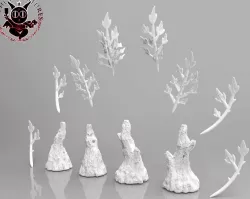Modular Trees for miniature basing 3D print model