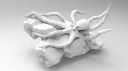 Octopus Statue Figure 3D Printable Model 3D print model
