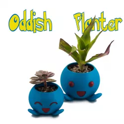 Oddish Planter -Pokemon Planter - Succulent Planter - Cactus Pot 3D print model