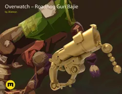 Overwatch Roadhog Gun Bajie 3D print model