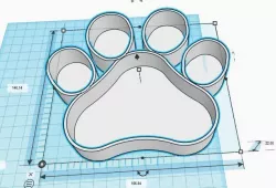 Paw Print Candy Bar Container 3D print model