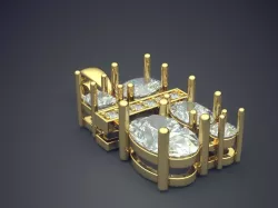 Pendant With Diamonds CAD-397 3D print model
