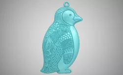 Penguin Necklace 3D print model