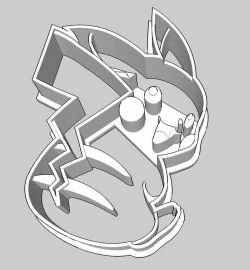 Pikachu Cookie Cutter 2 Inches 3D print model