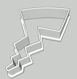 Pikachu Tail 2 inches cookie cutter 3D print model