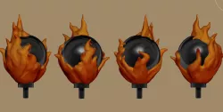Pyromancer Staff Topper 3D print model