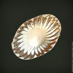 Ring in art Deco style with sun flower 3D print model
