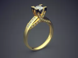 Ring With Diamonds 2229 3D print model