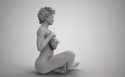 Sitting Female 3D print model
