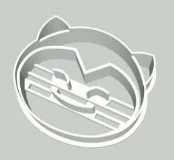 Snorlax Head 2 inches Cookie Cutter 3D print model
