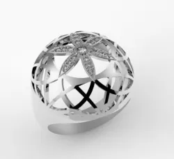 Sphere ring 3D print model