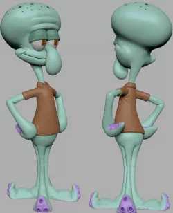 Squidward 3dprint ready 3D print model