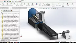 Steel Plate Puncher with Conveyor feed 3D print model