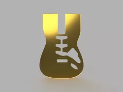 Stratocaster Body Template  STL 3D Model  3D print model
