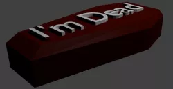 The coffin with the inscription I m Dead 3D print model