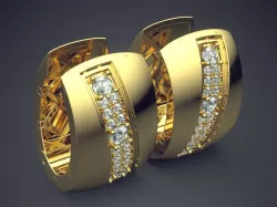 Thick Earrings 2299 3D print model
