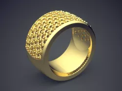 Thick Textured Man Ring 3D print model