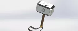thor hammer 3D print model