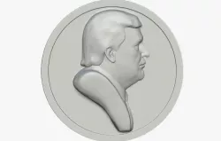 Trump Pin Button 3D print model