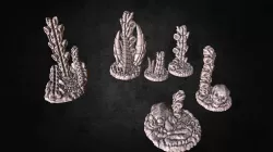 Tyranid Biomass Terrain Full Set 3D print model