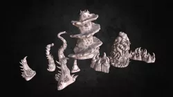 Tyranid Hive Fleet Printable Terrain Full Set 3D print model