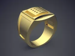 Unique Elegant Elite Precious Thick Man Ring 3D print model