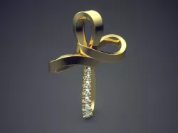 Unique Futuristic Cross Shape Pendant 3D print model