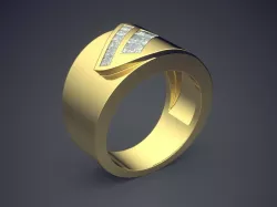 Unique Futuristic Elegant Luxurious Thick Man Ring 3D print model