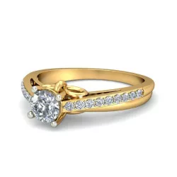 VYT-vjr-2952 Solitaire Engagement ring 3D print model 3D print model