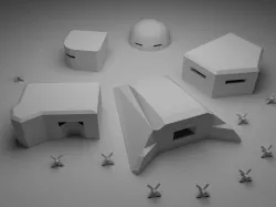 War Pillboxes 3D print model