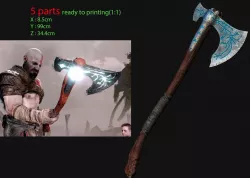 weapon Kratos - Leviathan Axe - God of war 2018 3D print model