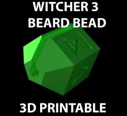Witcher 3 Beard Bead 3D print model