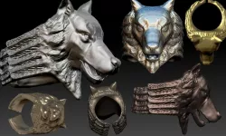 wolf ring 3D print model