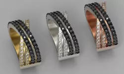 x cross diamond ring 3d print  model for 3d printer  3D print model