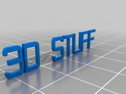 3D STuff - words