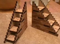 4" Miniature Stairwell for 1"-base miniatures