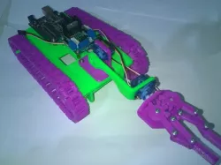 Arm for Arduino 3d printed modular tank chassis