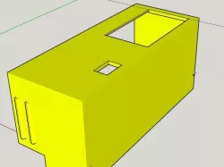 Case of high power button for a vertical supply