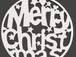 Christmas Tree Ornament - Merry Christmas Flat