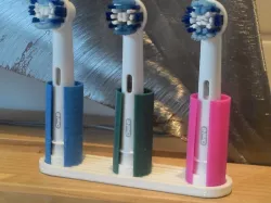 Customizable colored toothbrush holder