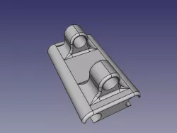 Experimental bot with three degrees of freedom, part one: rail holder.
