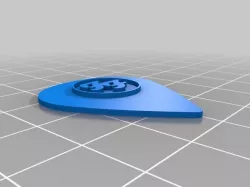 Guitar pick with raised Foo Fighters logo