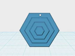 Hexagon keychain