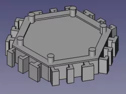 interlocking stack able hex tile