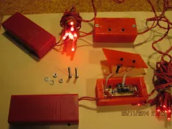 LED string with timer and printed case